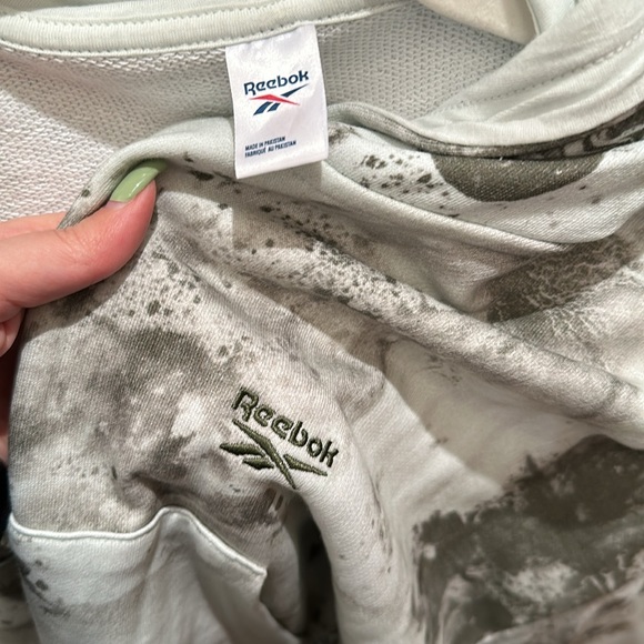 REEBOK Classics Cloud Splatter-Print Zip-Up Sweatshirt - Picture 5 of 9